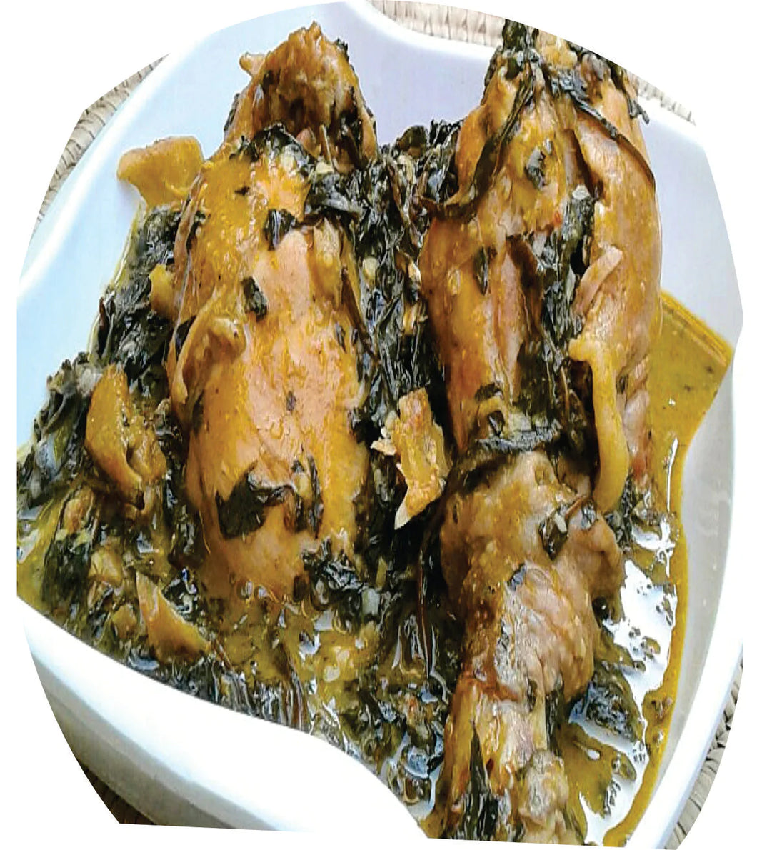 Afang soup with Goat Meat