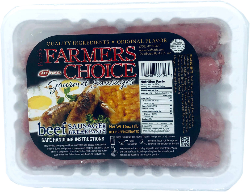 Farmers Choice Beef Sausage